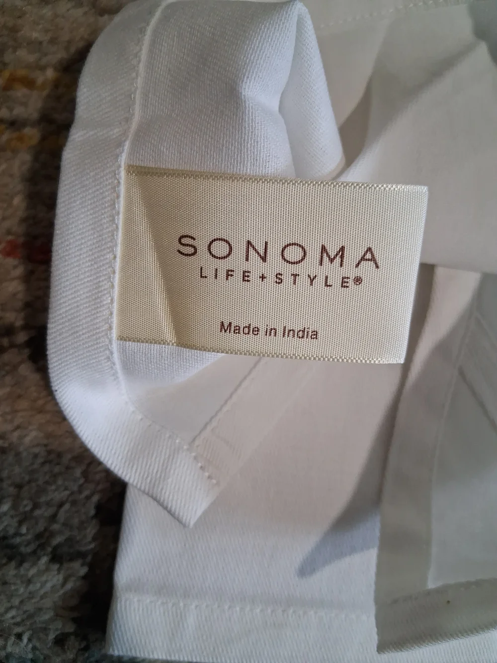 White Tea Towel with Wine Bottle 'I'm Not Old I'm Vintage' Sonoma NWOT